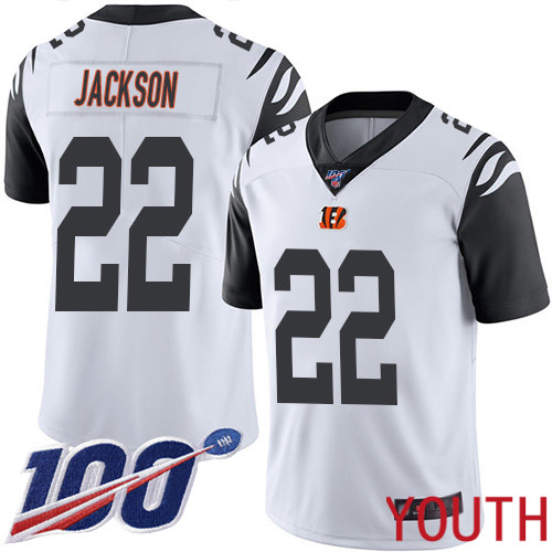 Cincinnati Bengals Limited White Youth William Jackson Jersey NFL Footballl #22 100th Season Rush Vapor Untouchable->women nfl jersey->Women Jersey